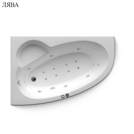 Хидромасажна вана Оникс Комбо Флат 10 Лява 150/100 см.