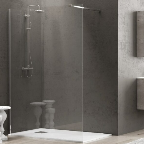 Стационарен параван в различни размери 50-120×200см, 8мм WALKIN CHROME 1 KARAG