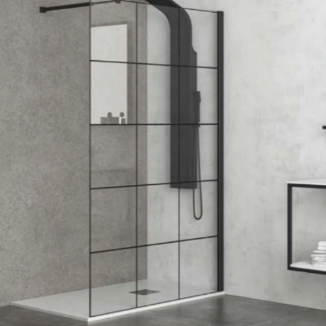 Прозрачен параван със ситопечат KARAG Free 1 Black Frame 6мм