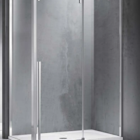 Луксозна душ кабина с плавно затваряне, 8мм, прозрачно стъкло в различни размери SANTORINI 400 CHROME & NR-10 KARAG