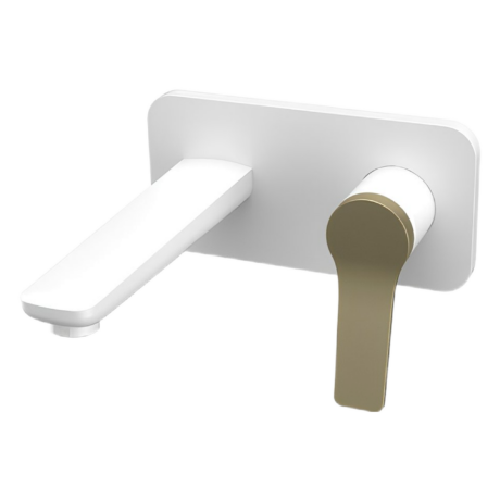 Стенен смесител за вграждане бял мат със злато ANDARE BRONZE WNW148073PH-B KARAG