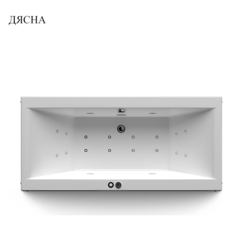 Хидромасажна вана Берлин Дуо Комбо Флат двупосочна, с центриран сифон