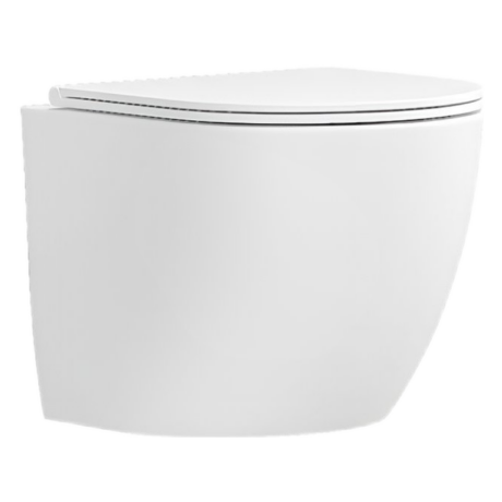 Конзолна тоалетна чиния къса проекция 49,5см MILOS LT046E-NRMW RIMLESS KARAG