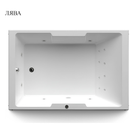 Хидромасажна вана Атина Стандарт Флат 14 180/120 см. Двуместна