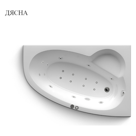 Хидромасажна вана Оникс Комбо Флат 150/100 см.