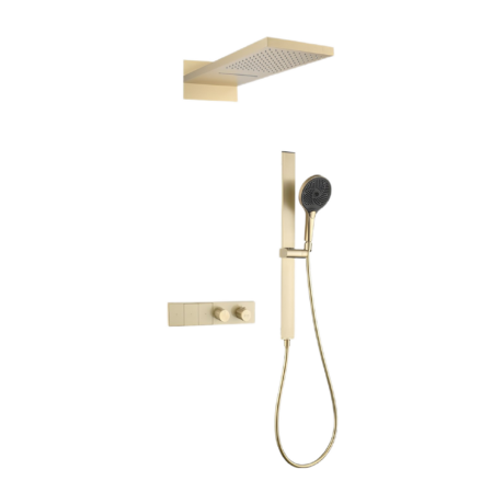 СМЕСИТЕЛ ЗА ВГРАЖДАНЕ ЗА ДУШ DEVONTE 634578 BRUSH GOLD