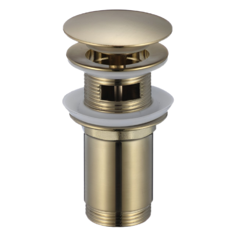 Клик сифон за мивка с преливник IC S706 BRUSH GOLD