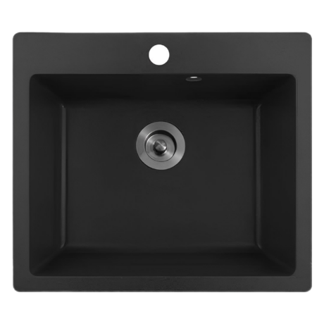 ГРАНИТНА МИВКА 8304 ЧЕРНА С ЦЕНТРАЛЕН ОТВОР