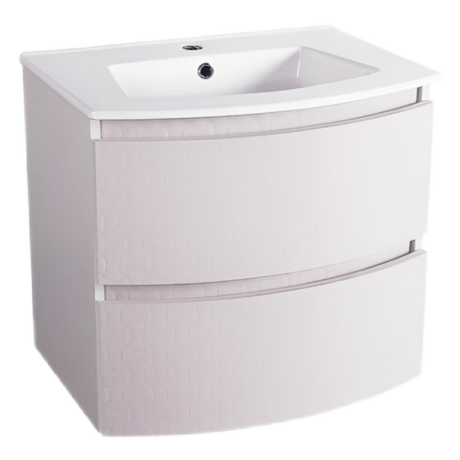 Долен конзолен PVC шкаф за баня  BELLA 8055-60СМ + УМИВ.8055-60
