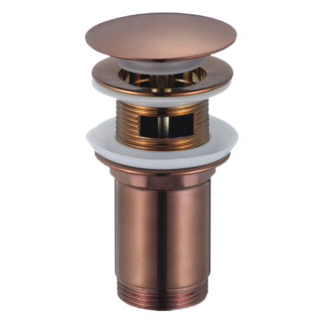 Клик сифон за мивка с преливник  IC S706 BRUSH ROSE GOLD