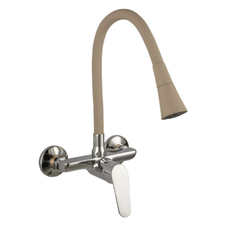 Кухненски смесител стенен LINNI BEIGE MATT 5108152BG 7789