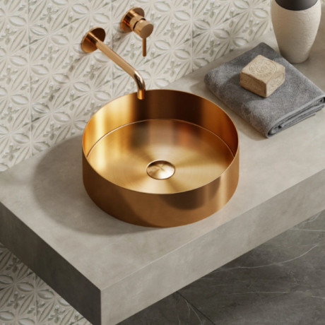 Умивалник за монтаж върху плот 38см VENUS ROSE GOLD BB6802-BRG KARAG