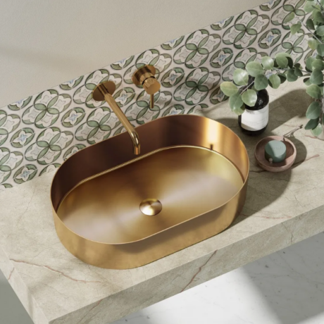 Мивка върху плот от неръждаема стомана 55×35см JUPITER ROSE GOLD BB6808-BRG KARAG
