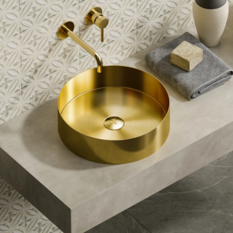 Умивалник за монтаж върху плот 38см VENUS GOLD BB6802-BG KARAG