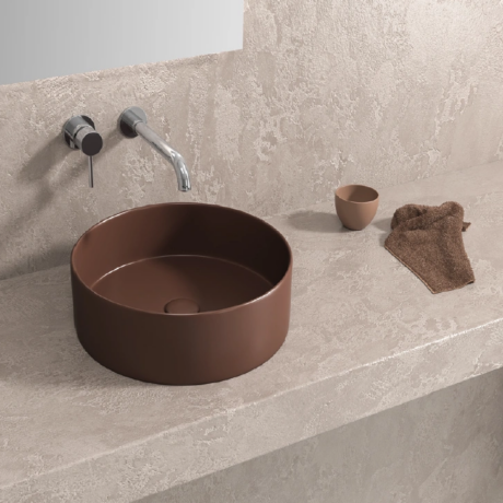 Умивалник за монтаж върху плот 35.5×35.5×12 Caffe Opaco LT 3134-MFBR KARAG