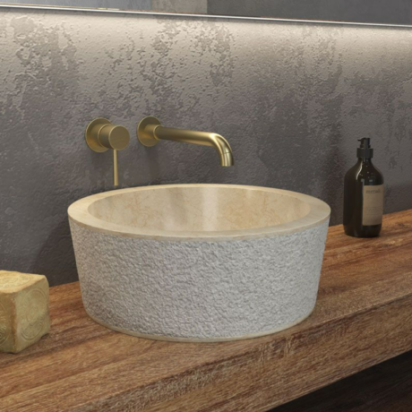 Мивка от камък за плот 40см TIMUR LBP CREAM KARAG