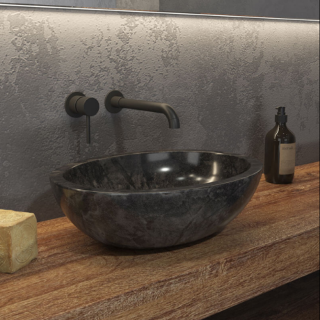 Мивка от камък за плот 45×35см LEONOR NERO KARAG