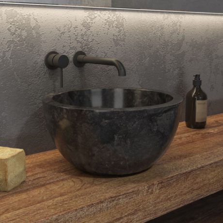 Умивалник  от камък за плот 40см LEYLA SBP NERO KARAG