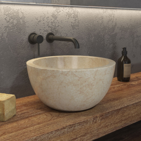 Мивка от камък за плот 40см LEYLA SBP CREAM KARAG