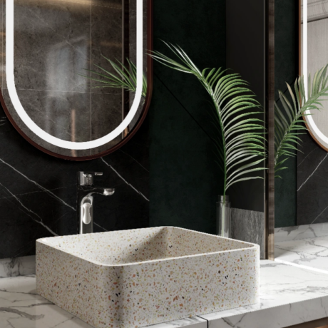 Мивка за монтаж върху плот от камък 39х39х12 IRA CS-0009-E3 KARAG