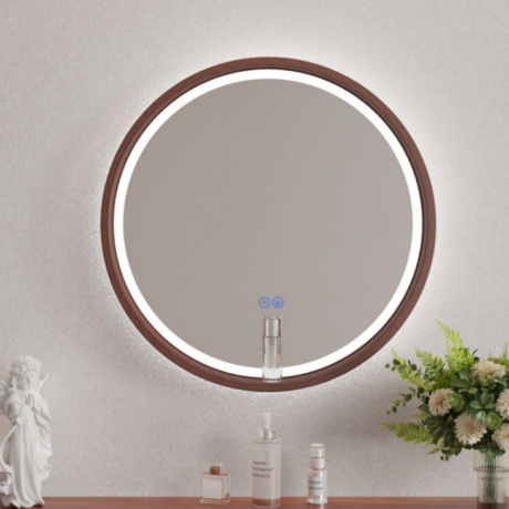 Огледало за баня с вградено осветление 1857WOODEN-60
