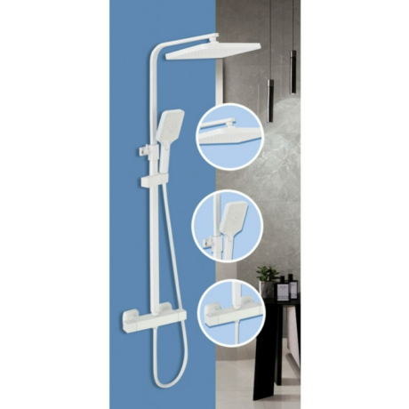 Душ система с термостат  ICT 6222W Бял мат