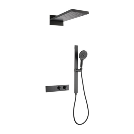 СМЕСИТЕЛ ЗА ВГРАЖДАНЕ ЗА ДУШ DEVONTE MATT BLACK 634578MB