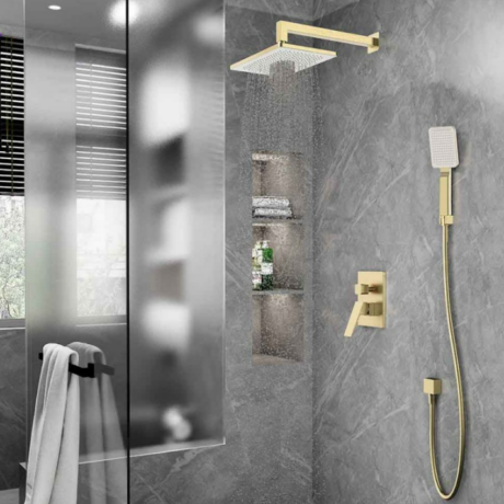 Душ комплект за вграждане ЕЛИНОР ICT 8123191 BRUSH GOLD