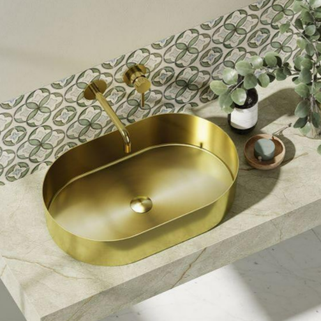 Мивка върху плот от неръждаема стомана 55×35см JUPITER GOLD BB6808-BG KARAG