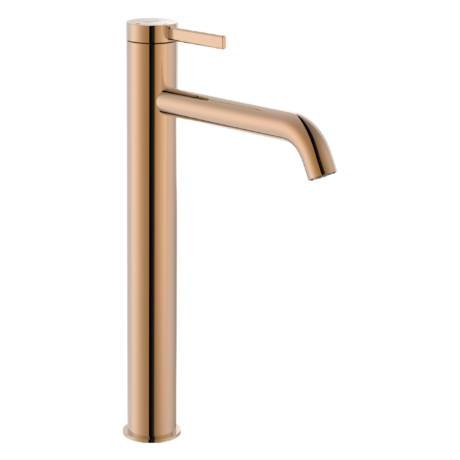 Висок смесител за умивалник с Click-Clack изпразнител 11/4″ розово злато/rose gold Roca Ona A5A349ERG0