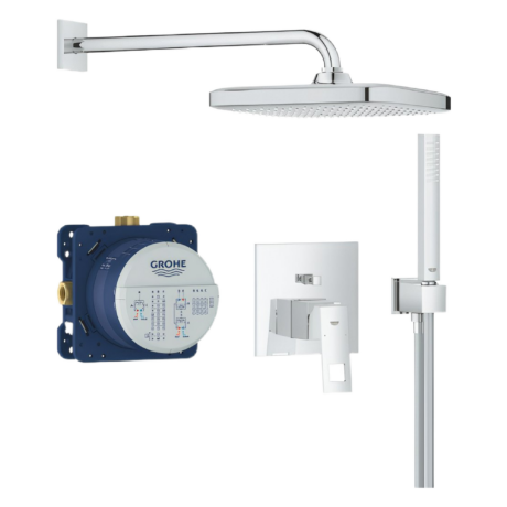 Термостатен комплект за вграждане за вана и душ Tempesta 250 Cube Eurocube 25289000 GROHE