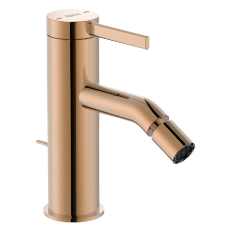 Смесител за биде с автоматичен  изпразнител  Rose gold Roca Ona A5A609ERG0