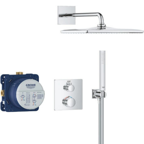 Термостатен комплект за вграждане за душ/вана Grohe Grohterm Cube 34870000