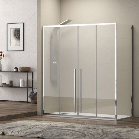 Душ кабина от висок клас ELYSIUM 600 & LS10 CHROME KARAG 8мм с прозрачно стъкло и хром профил