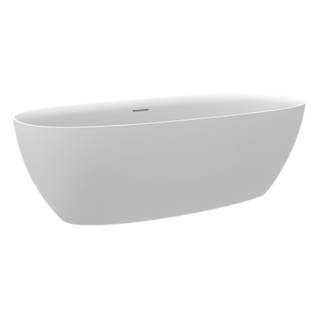 Свободностояща вана ROCA Maui 165х75см. от Stonex®. Включва click-clack клапа и сифон, A248470000