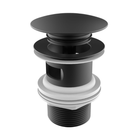 Сифон Click-clack за умивалник с преливник Roca Aqua A5054015NB черен мат