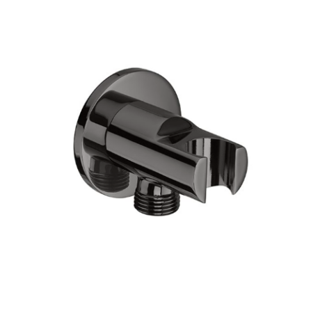 Извод за вода с държач за душ слушалка , черен / titanium black Roca Aqua A5B5250CN0