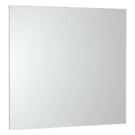Tilted large gray gradient panel with a small white logo near the bottom center.