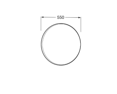 Circular object with a 550 mm diameter, shown with a dimension line across the top.