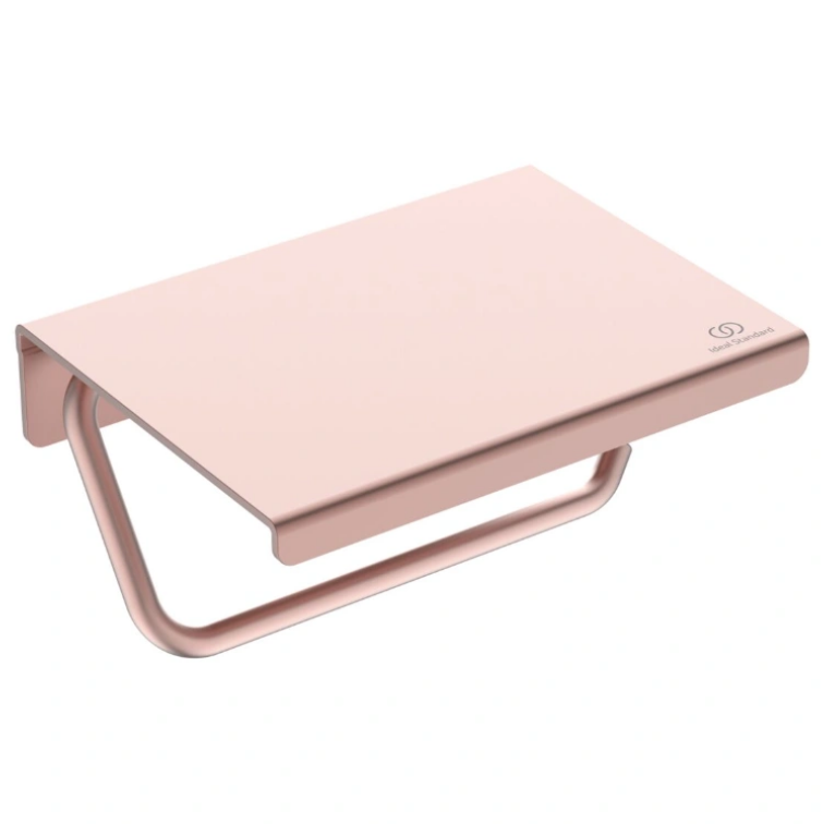 Поставка за тоалетна хартия розе/розово злато Ideal Standard ALU+ BD592RO
