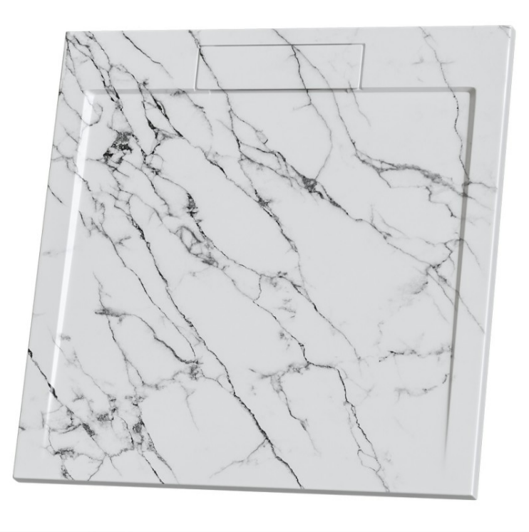 Поддушово корито 80×80 MARBLE TEXTURE ICST 8080MB-1